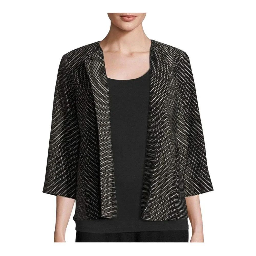 Eileen Fisher ORGANIC COTTON KARUME DASH JACKET size L